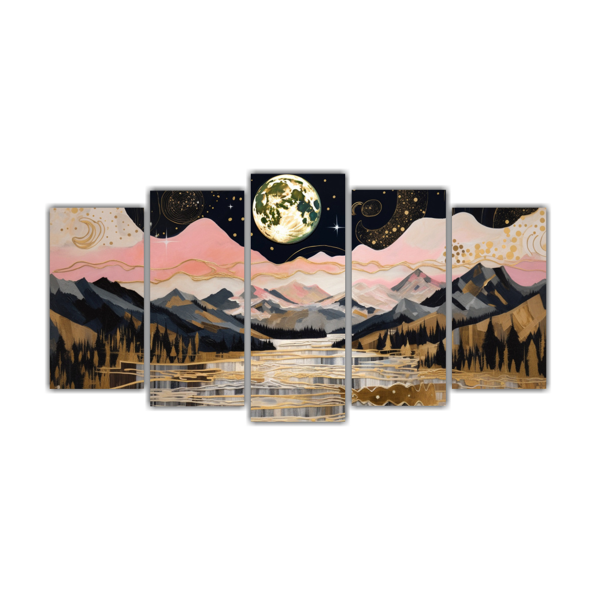pintura-tela-horizontal-monta-a-luna-paisaje-visual-decoraci-n-set-5