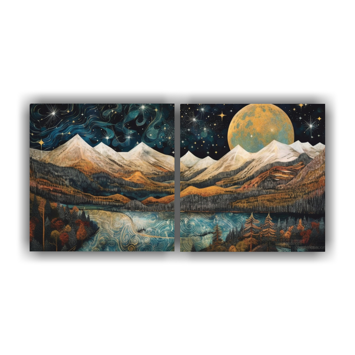 pintura-tema-elegancia-con-luna-y-monta-as