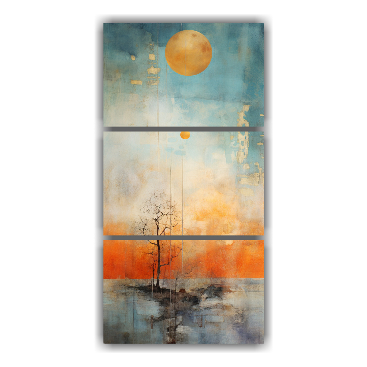 pintura-tres-lienzos-alta-calidad-brillante-con-agua-naranja-turquesa-y-dorada-en-pinturas-decorativas