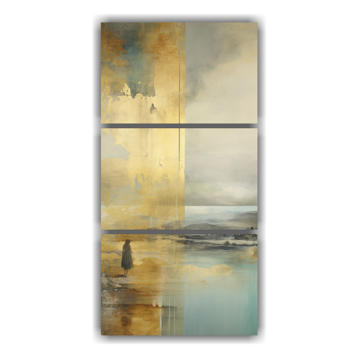 pintura-tres-lienzos-l-neas-finas-motivo-en-acuarela-dorada-turquesa-y-plateada