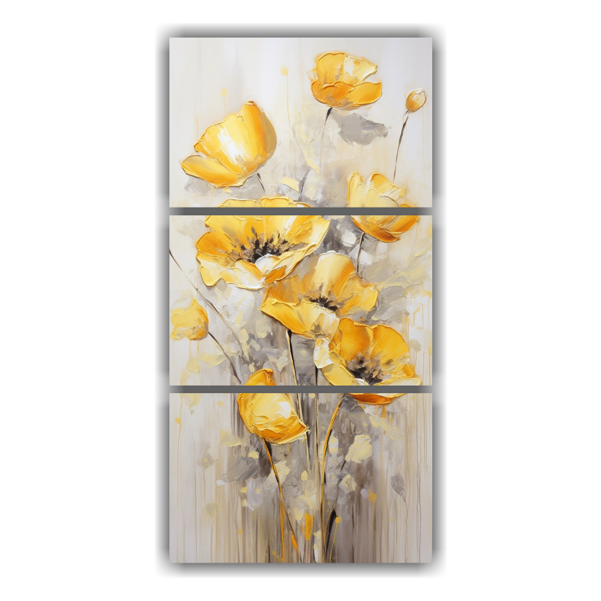 pintura-vintage-de-amapolas-amarillas-en-lienzo-al-estilo-tres-artes