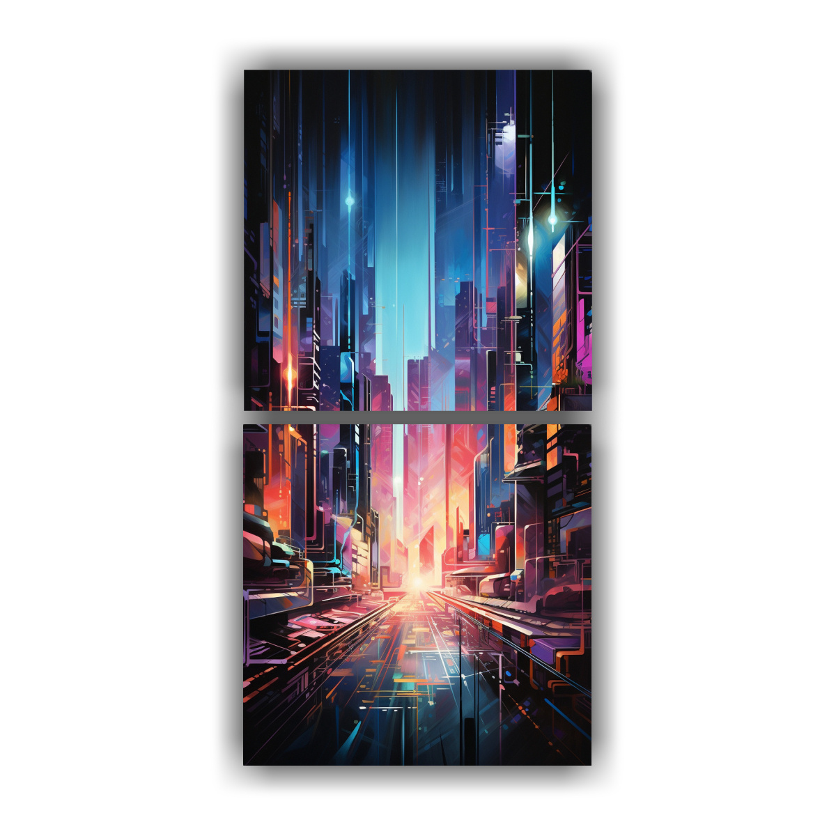 pintura-vintage-luminosa-de-dos-cuadros-de-una-ciudad-cibern-tica-en-abstracto