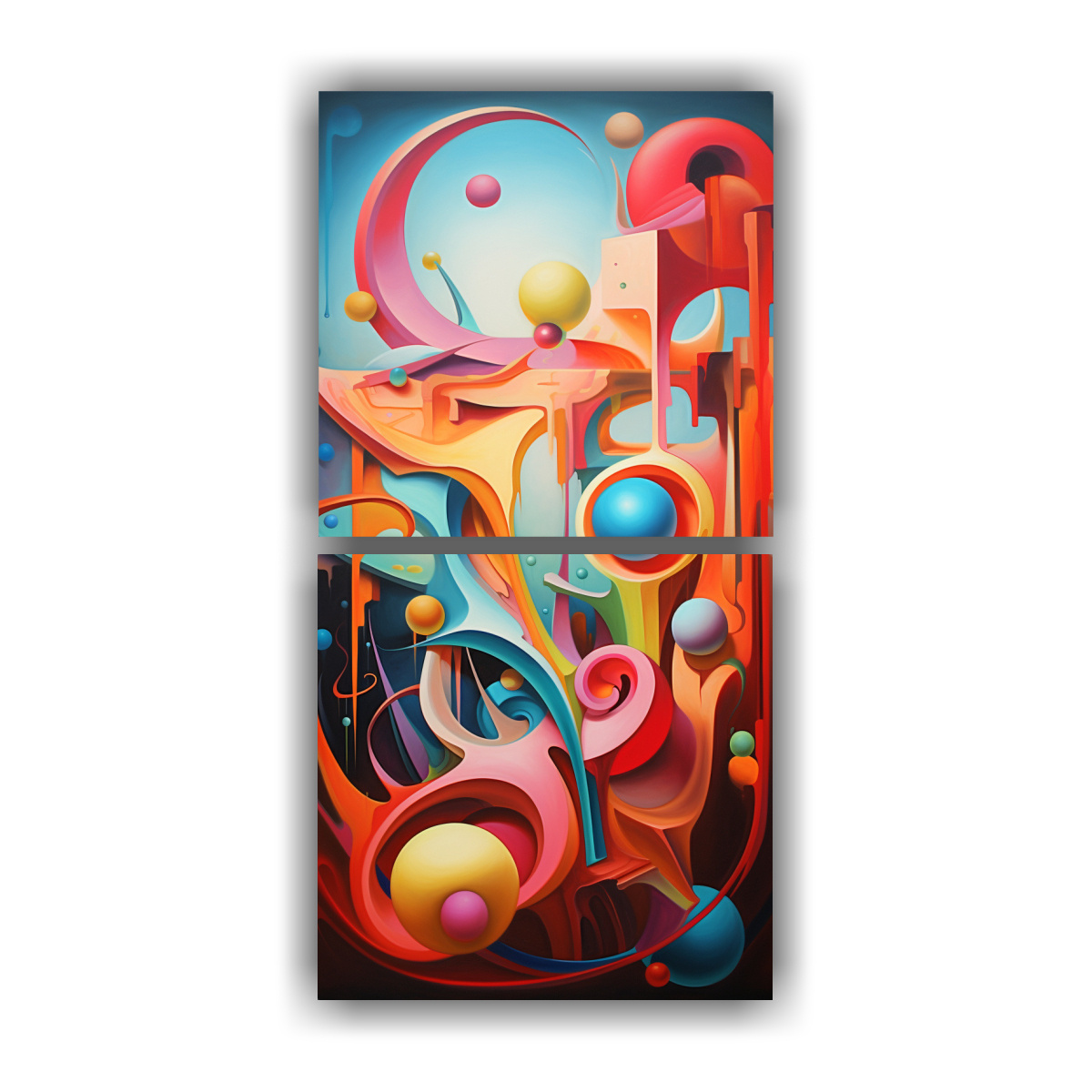 pinturas-abstractas-de-colores-y-formas-la-danza-surrealista