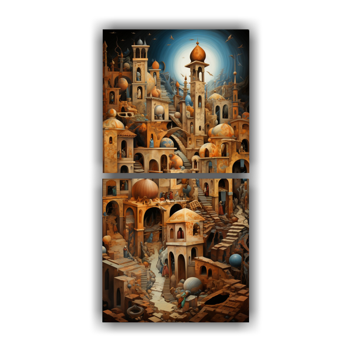 pinturas-abstractas-de-dos-cuadros-colores-living-en-un-viaje-por-los-bulliciosos-bazares