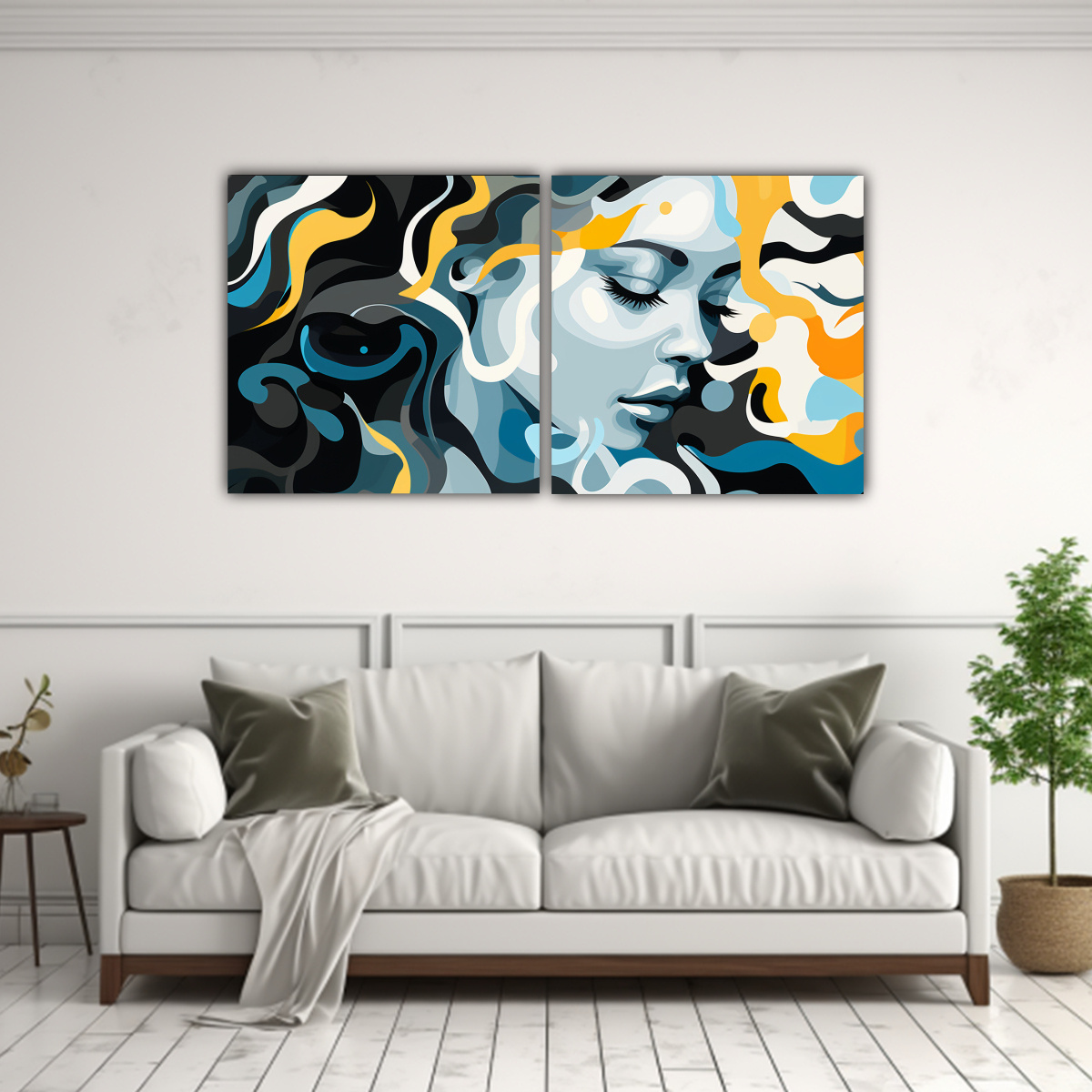 pinturas-abstractas-de-dos-telas-para-decorar-el-comedor-1