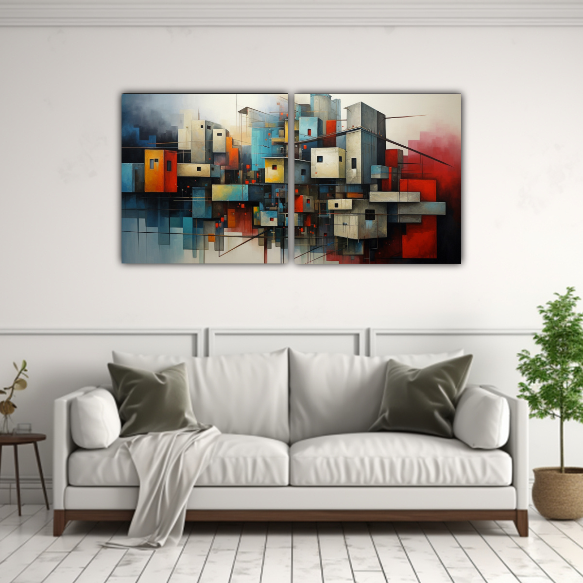 pinturas-abstractas-de-edificios-modernos-dos-artes-de-pared-de-creatividad-1