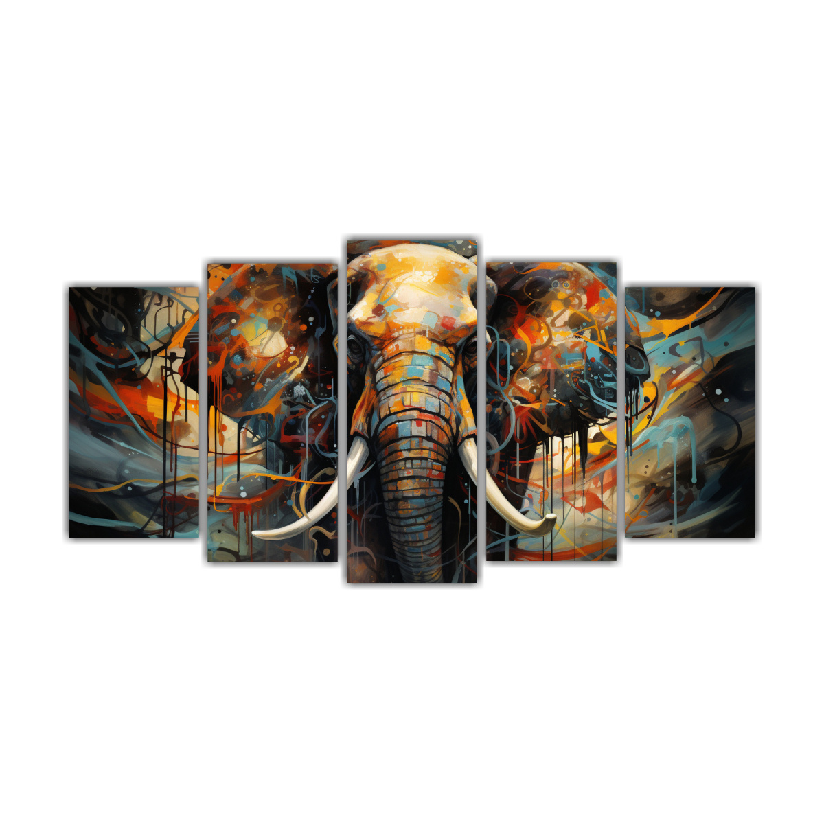 pinturas-abstractas-de-elefante-en-tem-tica-street-art