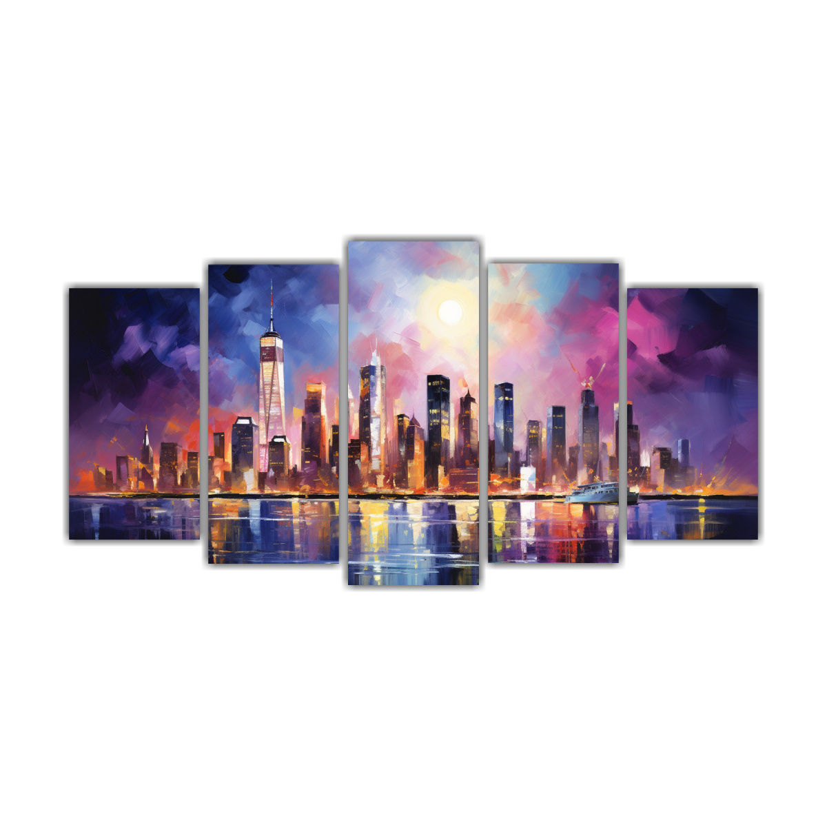 pinturas-abstractas-de-la-ciudad-de-nueva-york-para-decorar-la-sala