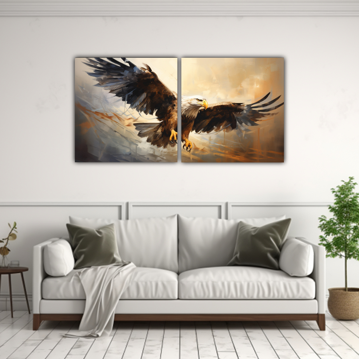 pinturas-abstractas-de-naturaleza-viva-con-vuelo-de-un-guila-solitaria-1