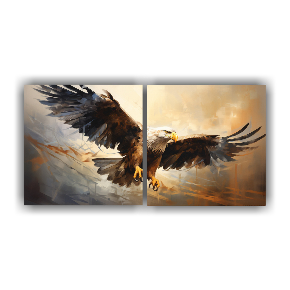 pinturas-abstractas-de-naturaleza-viva-con-vuelo-de-un-guila-solitaria