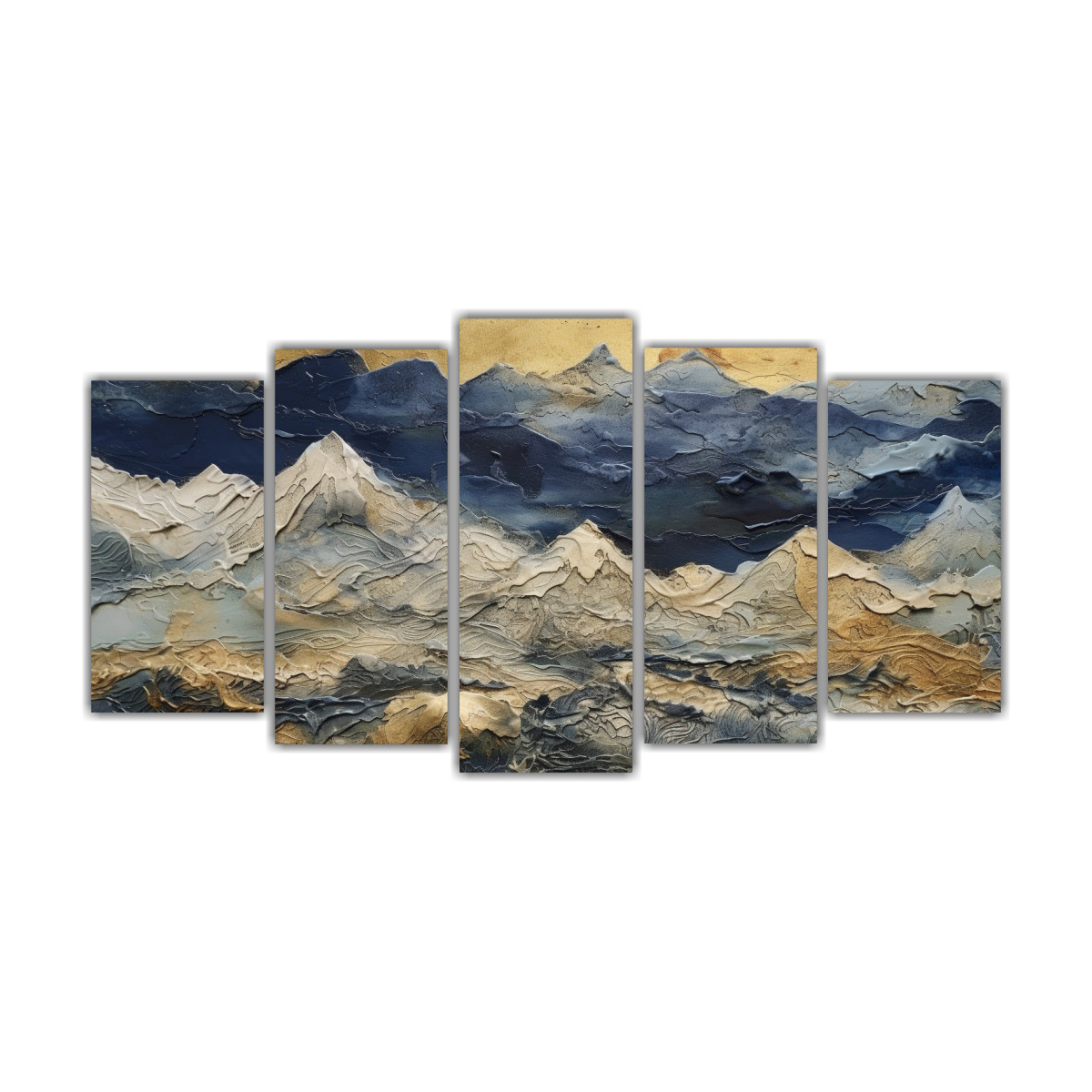 pinturas-abstractas-de-paisajes-monta-osos-y-cielo-azul-para-decorar-el-comedor