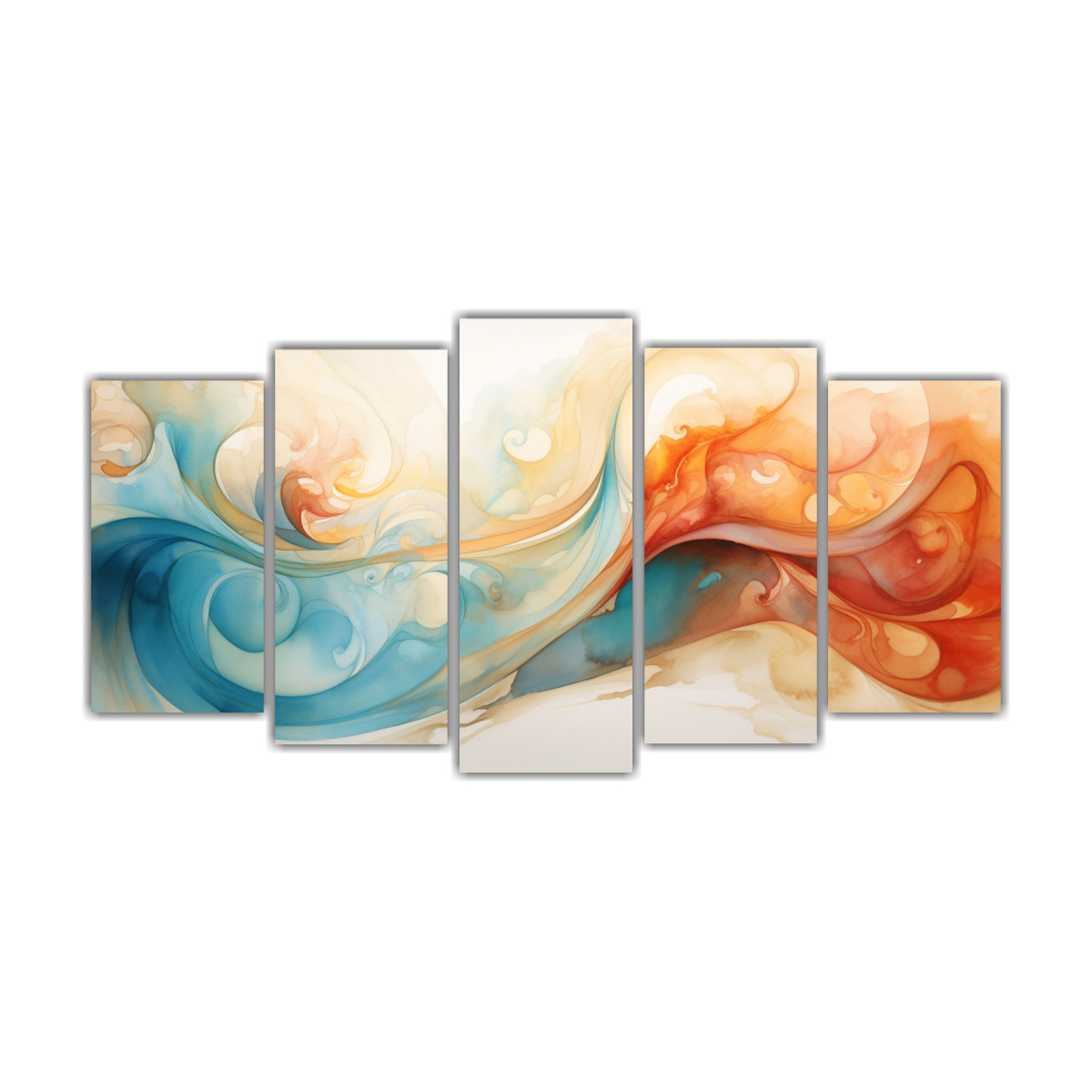 pinturas-abstractas-de-patrones-giratorios-en-agua-suave-y-fluida-cinco-composiciones-movimiento-belleza-