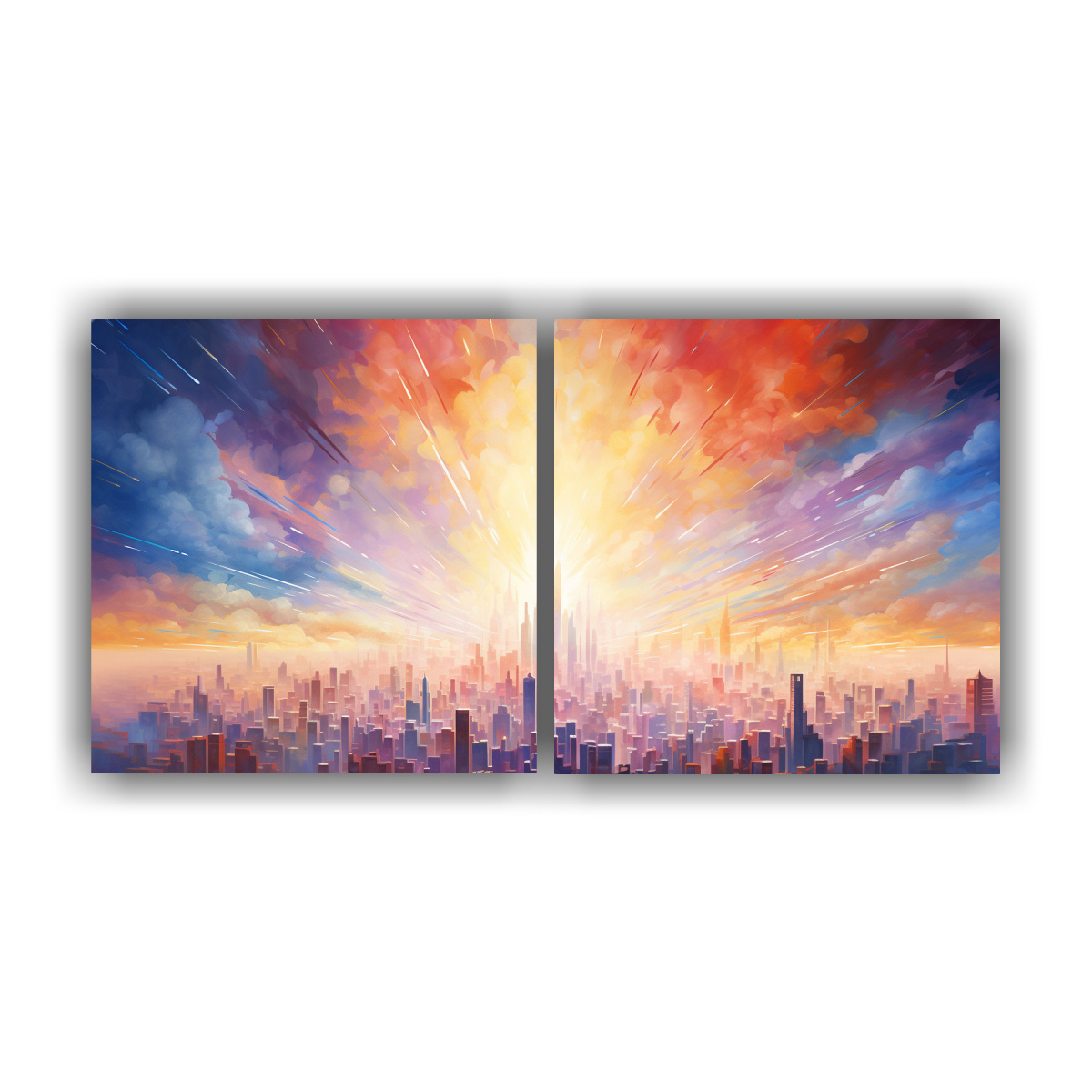 pinturas-abstractas-din-micas-de-una-ciudad-bulliciosa-dos-composiciones-patr-n-intenso