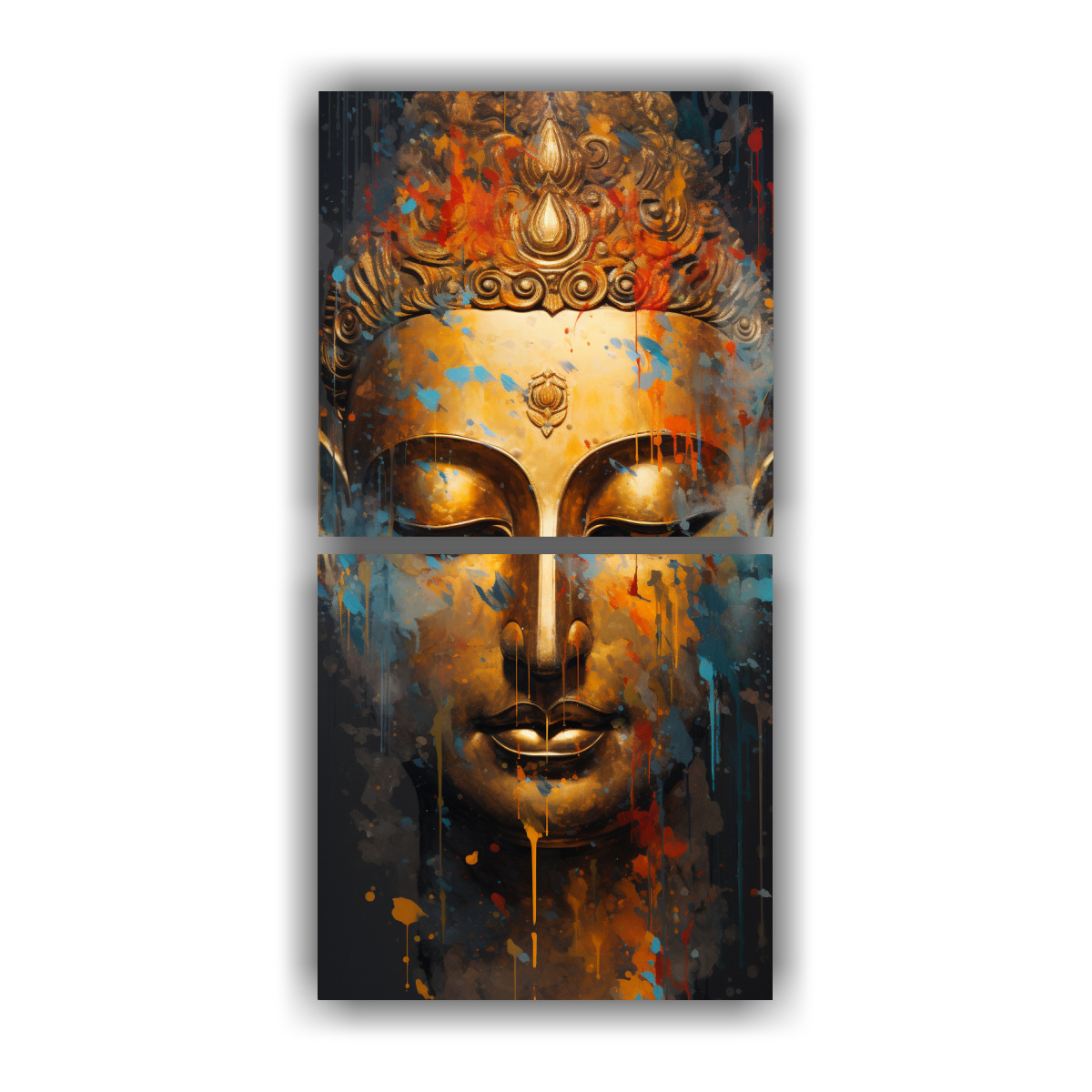 pinturas-abstractas-en-forma-de-bastidor-de-madera-con-rostro-de-buda-estilo-oro-y-vibrantes-