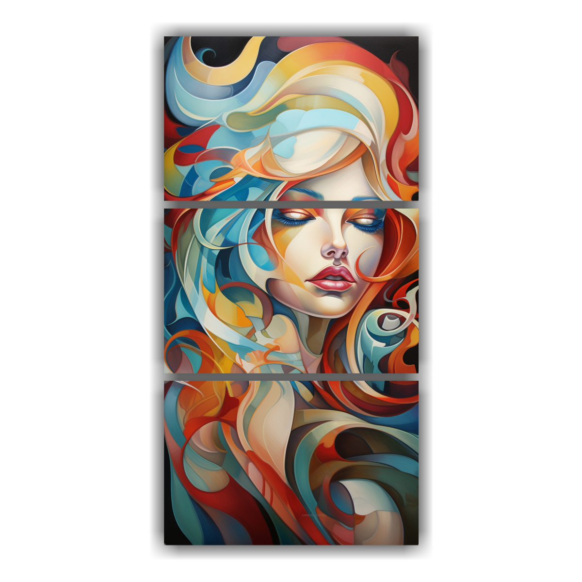 pinturas-abstractas-estrelladas-tres-cuadros-modernos-de-felicidad