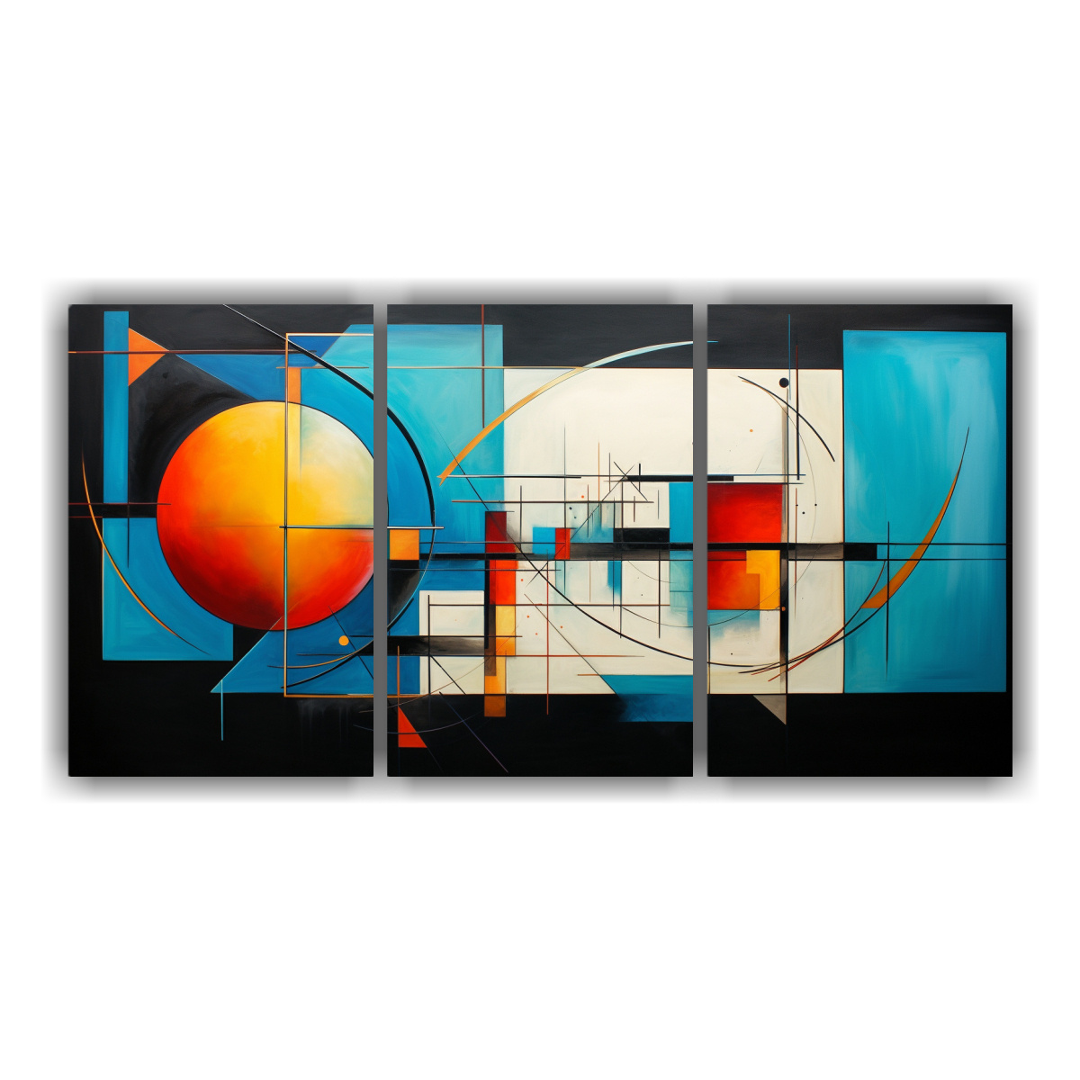 pinturas-abstractas-geom-tricas-de-dos-cuadros-de-dibujo-tem-tico