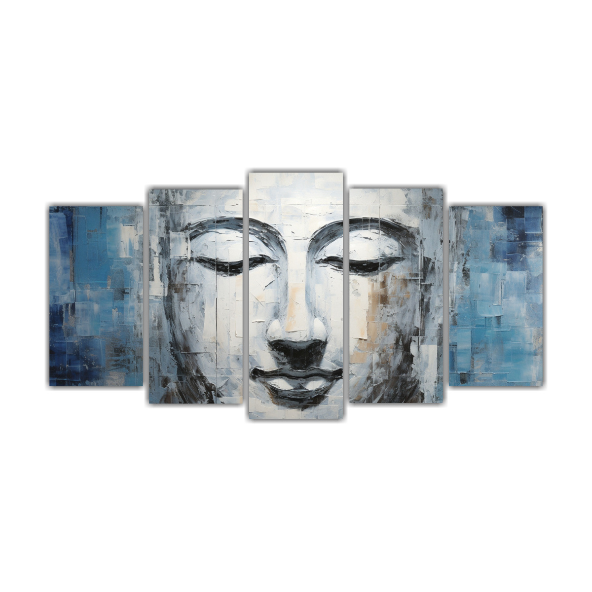 pinturas-abstractas-inspiradas-en-el-rostro-de-buda-en-tonos-plateados-y-azules-en-bastidor-de-tela-set-de-5-