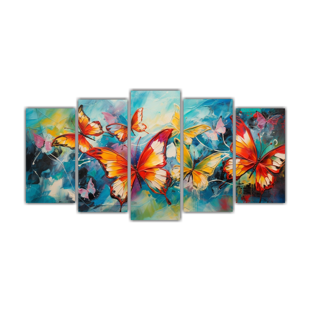 pinturas-abstractas-juveniles-con-mariposas-en-lienzo