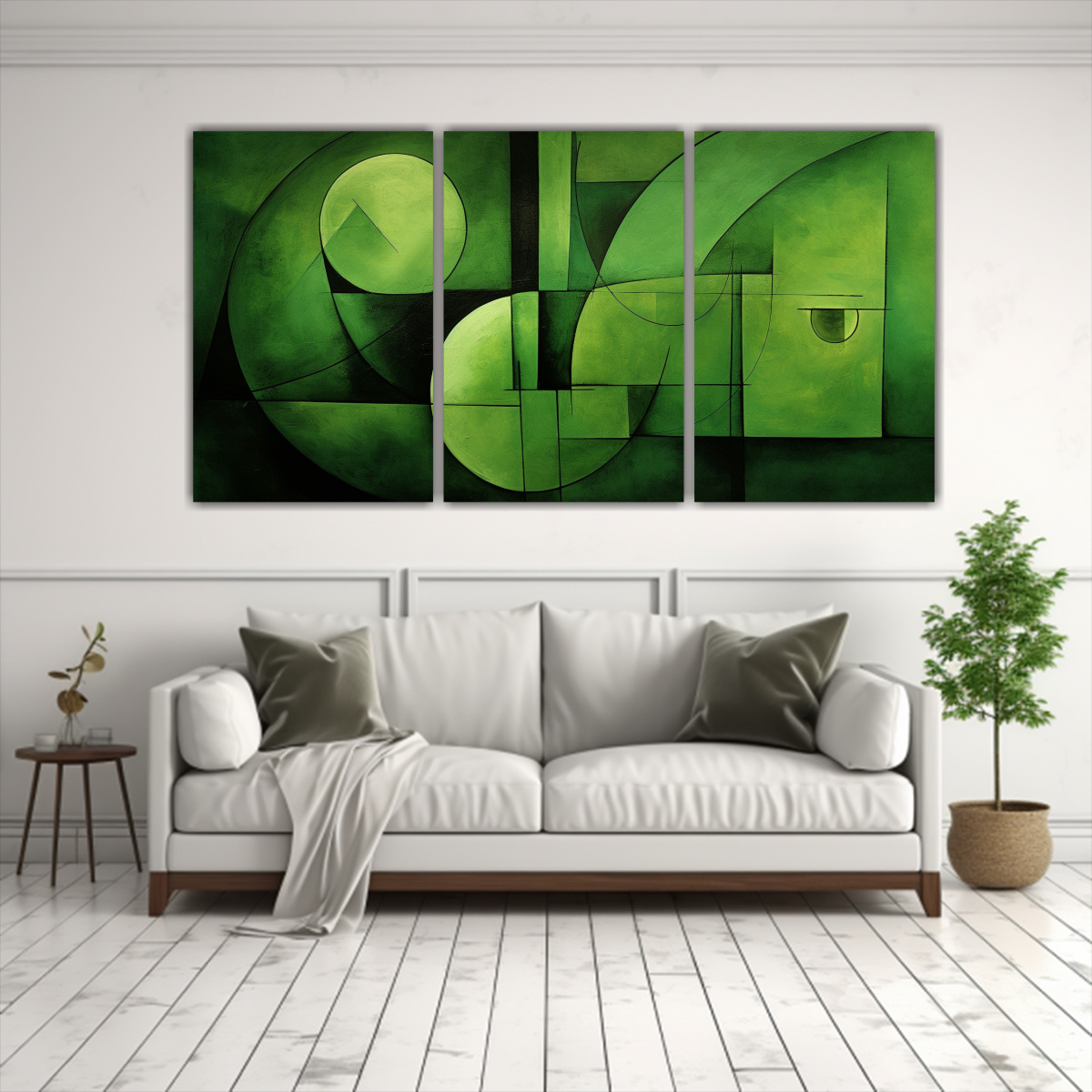 pinturas-abstractas-verdes-en-bastidor-de-tela-1