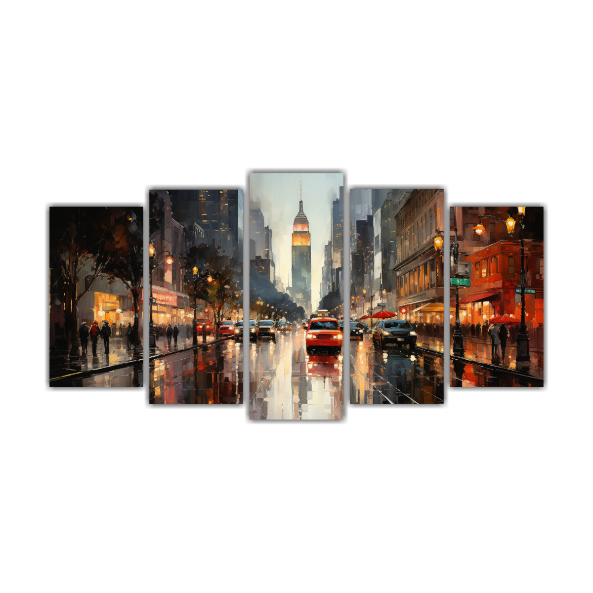 pinturas-acuarelas-de-escenas-urbanas-de-la-ciudad-cinco-composiciones-de-vanguardia-est-tica