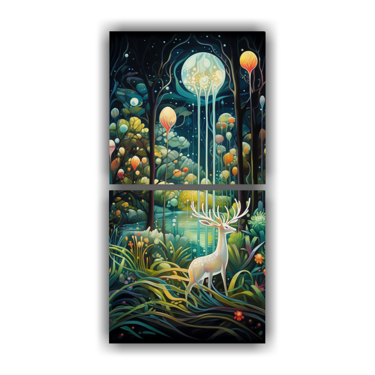 pinturas-cl-sicas-abstractas-de-cuentos-m-gicos-en-un-bosque-encantado-con-decoraci-n-de-dos-canvas-