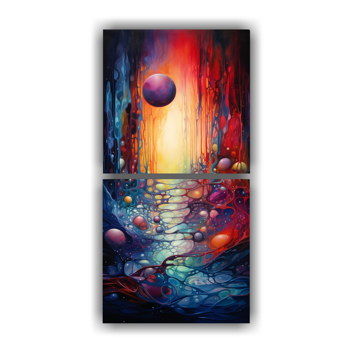 pinturas-de-arte-de-pared-abstractas-fusionando-surrealismo-y-colores-c-smicos-en-l-neas-finas-rectangulares