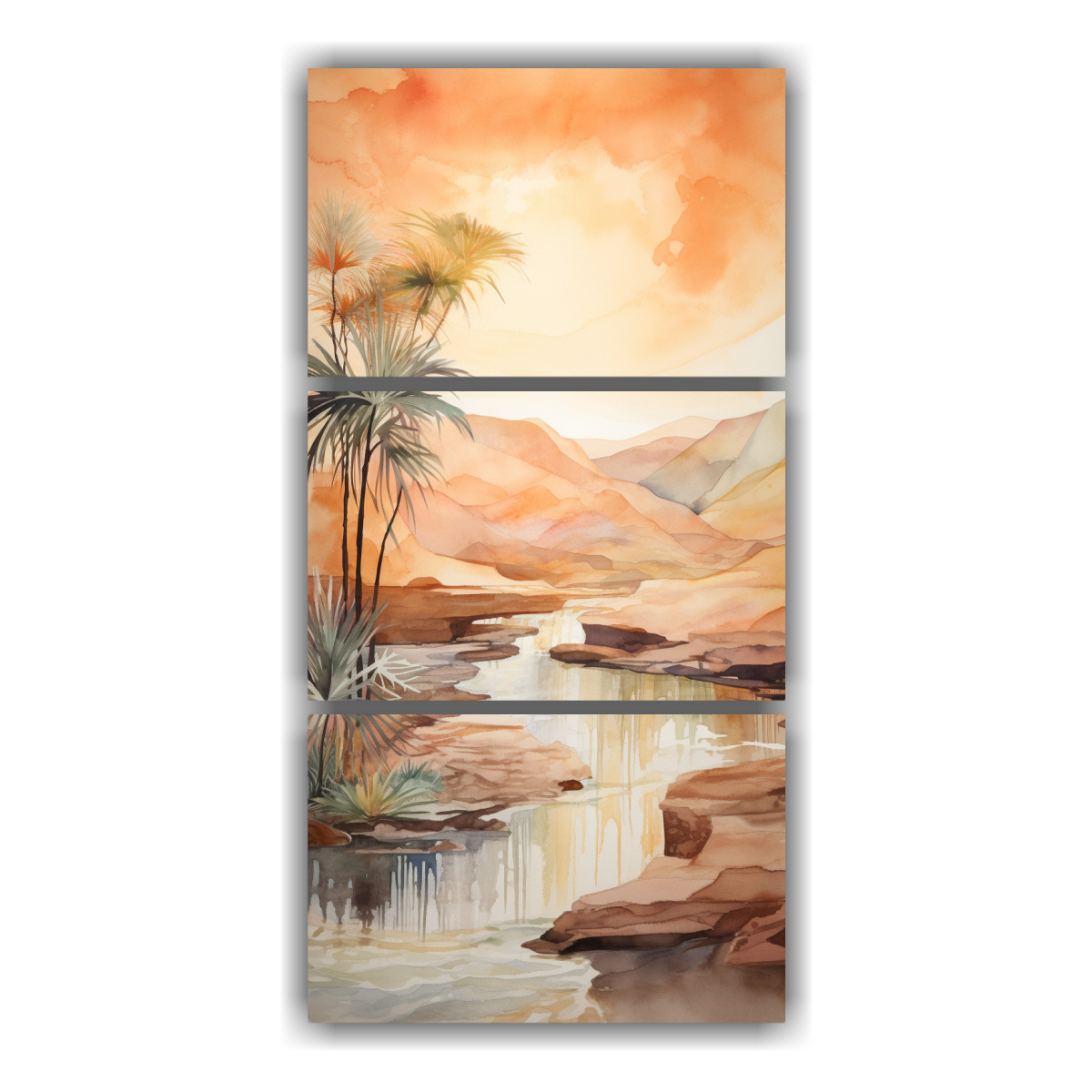 pinturas-de-arte-de-pared-abstracto-sereno-oasis-del-desierto