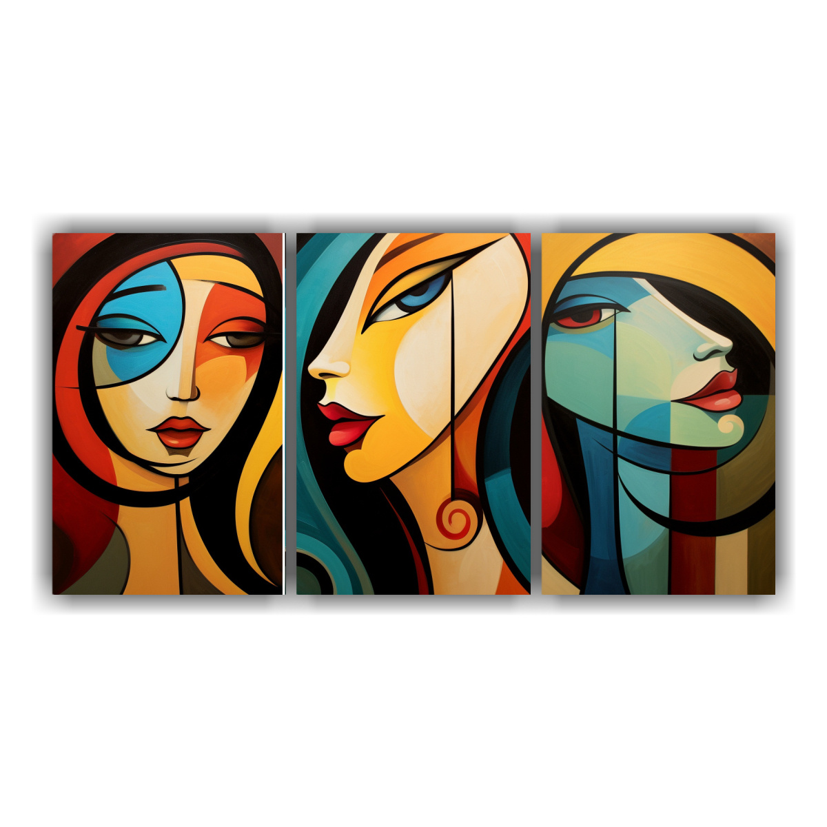 pinturas-de-decoraci-n-abstractas-con-rostros-para-oficina-mujer