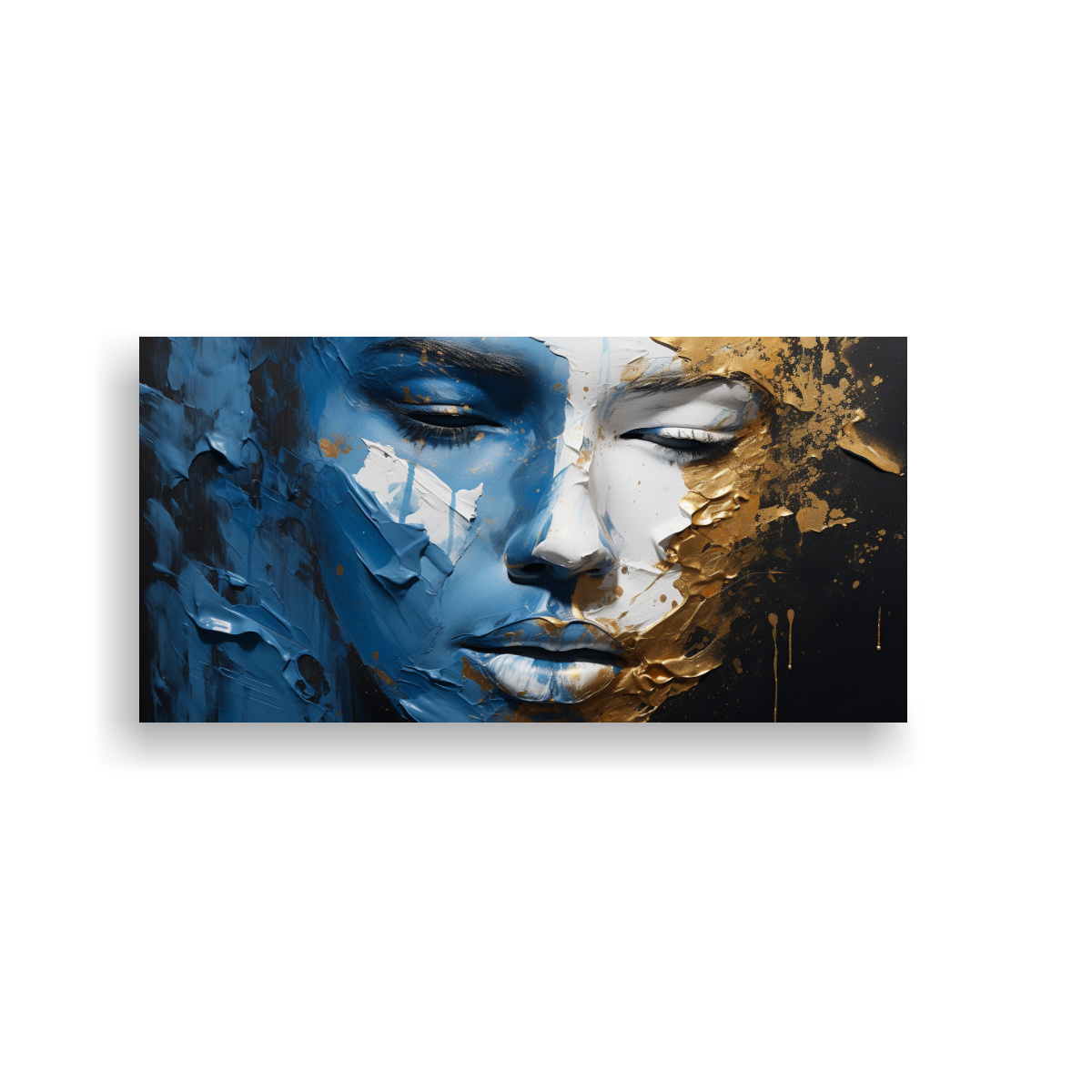 pinturas-de-decoraci-n-con-contornos-faciales-y-salpicaduras-en-dorado-y-azul-composici-n-abstracta