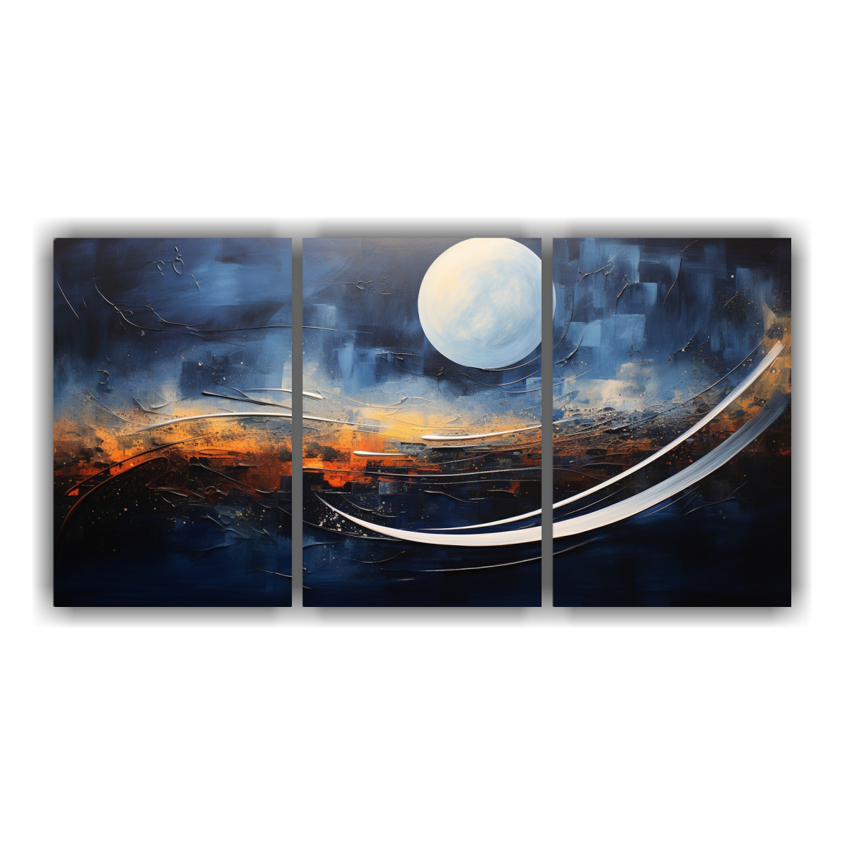 pinturas-de-decoraci-n-con-interpretaci-n-abstracta-de-la-serenidad-de-una-luna-