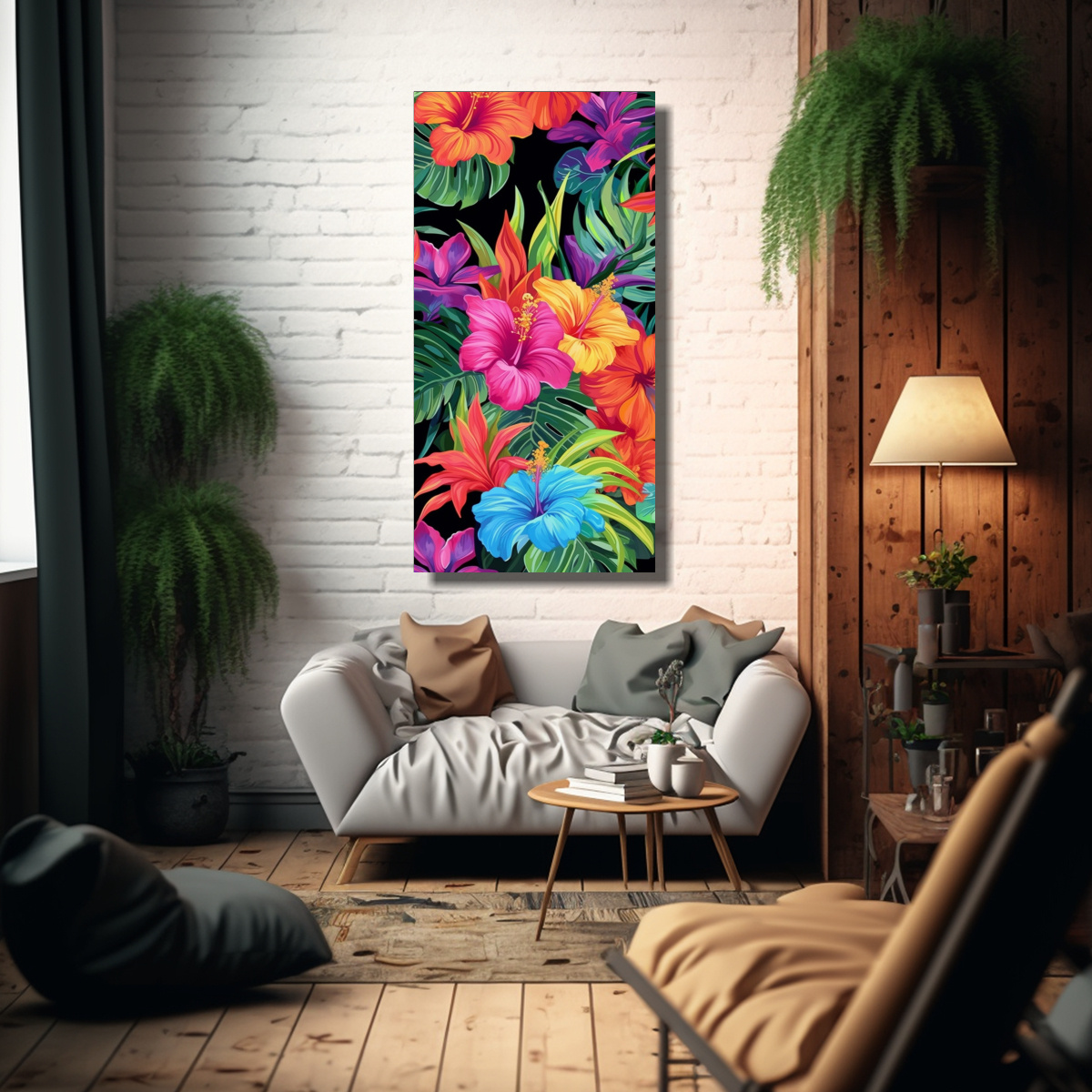 pinturas-de-decoraci-n-de-estilo-hawaiano-con-impacto-visual-en-un-patr-n-floral-negro-de-finas-l-neas-en-canva-1-1