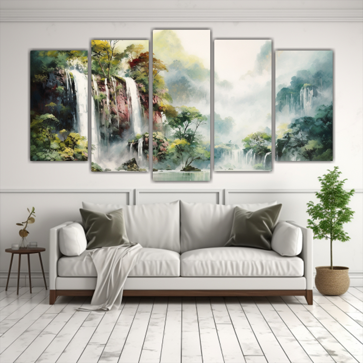 pinturas-de-decoraci-n-de-la-cascada-en-un-para-so-oculto-de-la-amazon-a-1