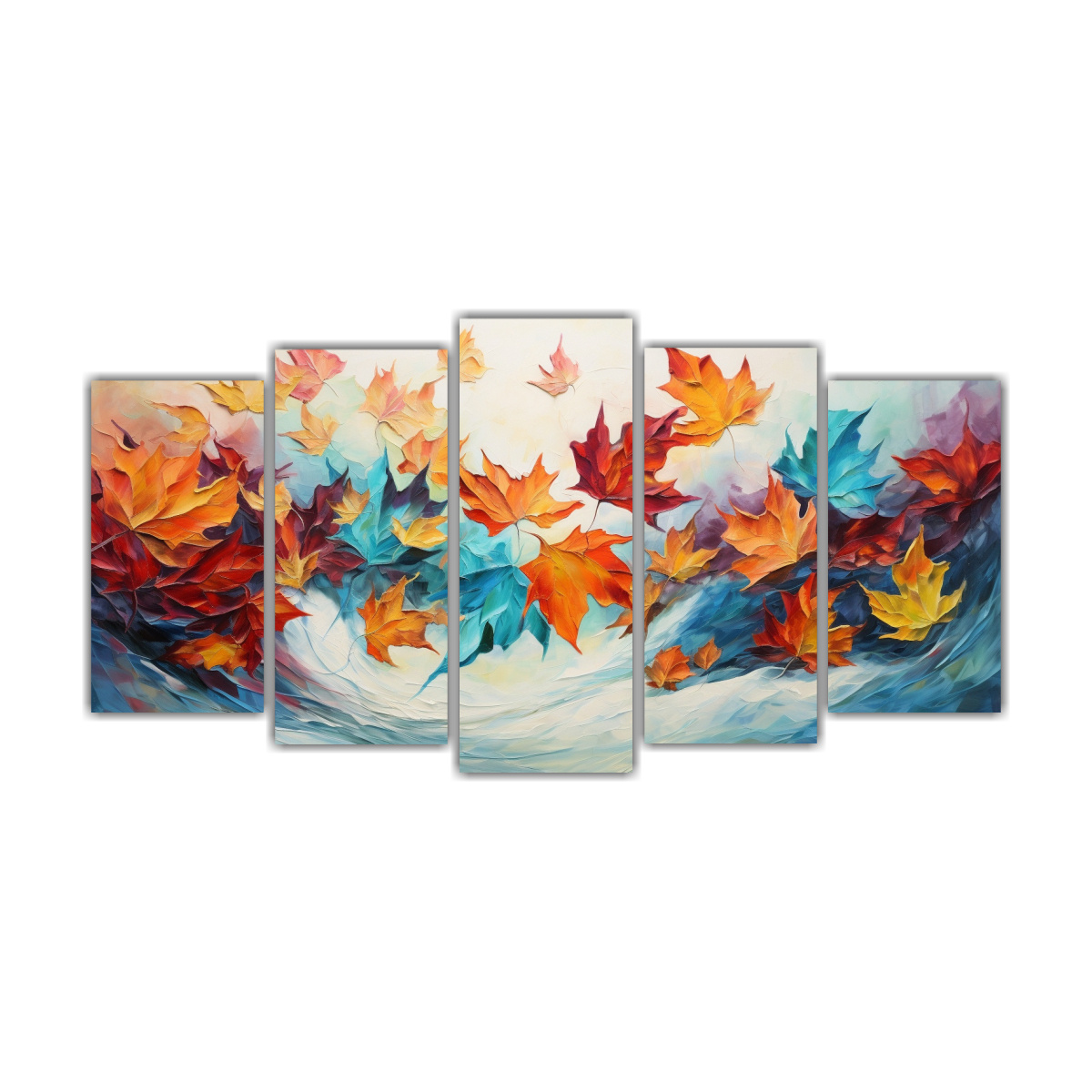 pinturas-de-decoraci-n-de-oto-o-con-la-danza-abstracta-de-las-hojas-que-caen