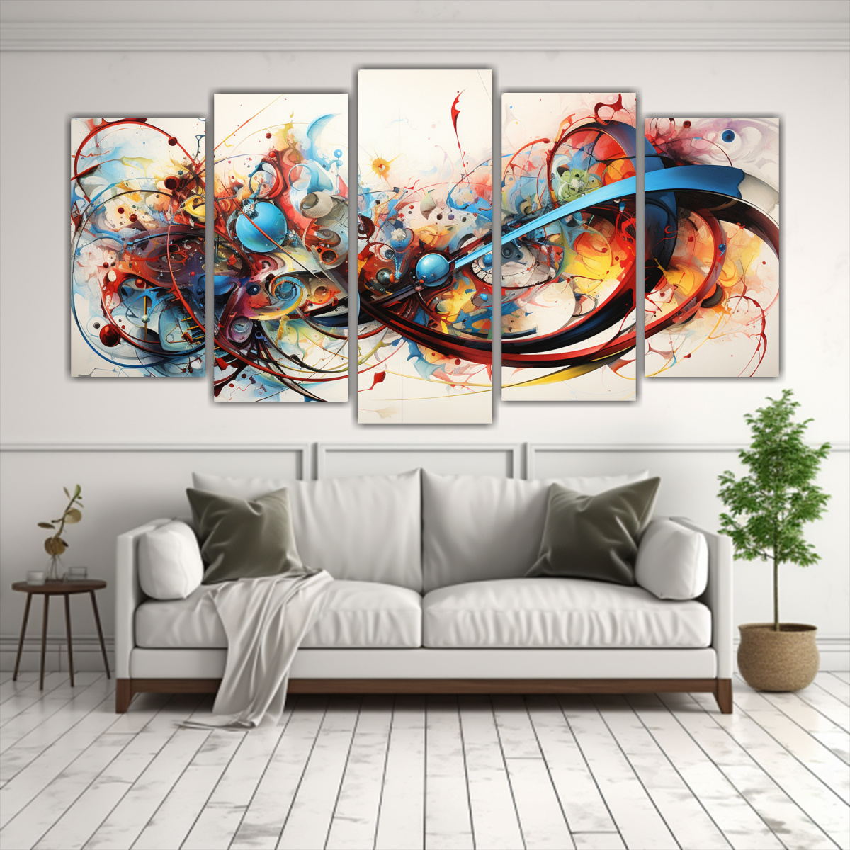 pinturas-de-decoraci-n-en-bastidor-representaci-n-de-armon-a-abstracta-de-caos-y-orden-1