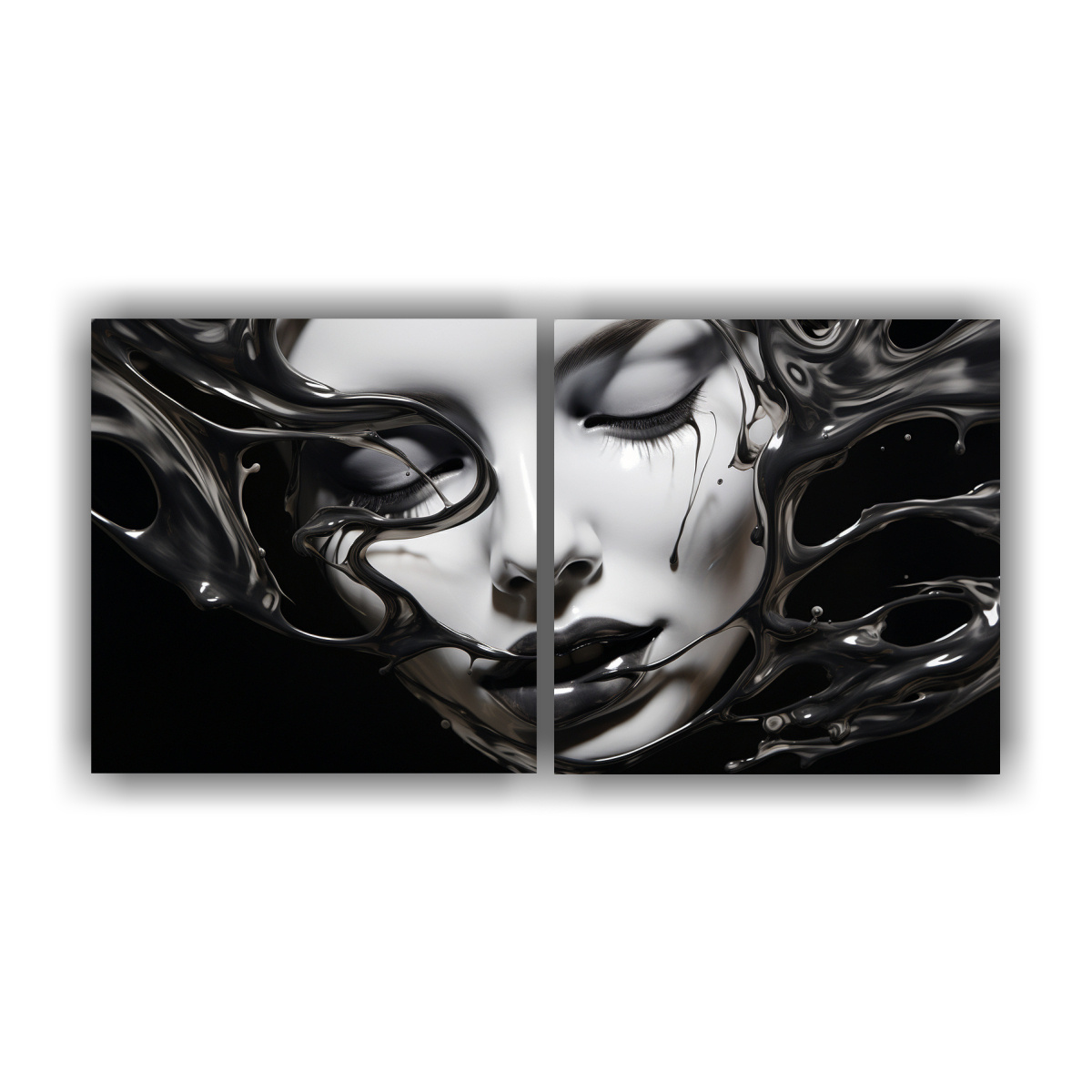 pinturas-de-decoraci-n-en-estilo-abstracto-de-arte-digital-en-tonos-plateados-y-negros-