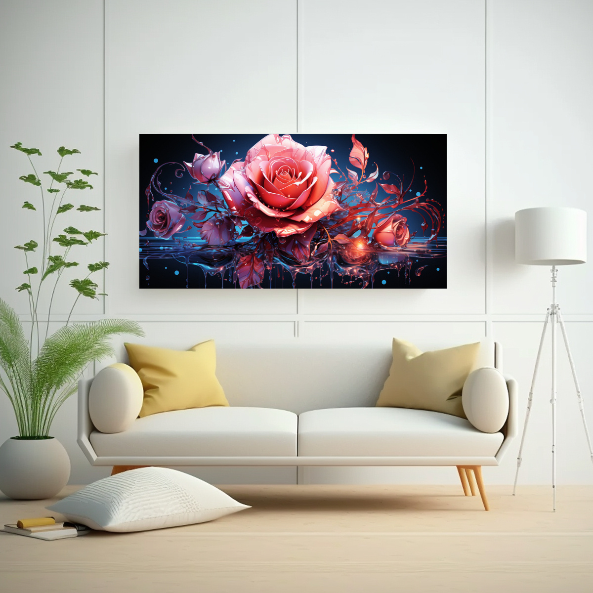 pinturas-de-decoraci-n-tribal-con-disoluci-n-de-rosa-ne-n-rectangular-en-agua-1