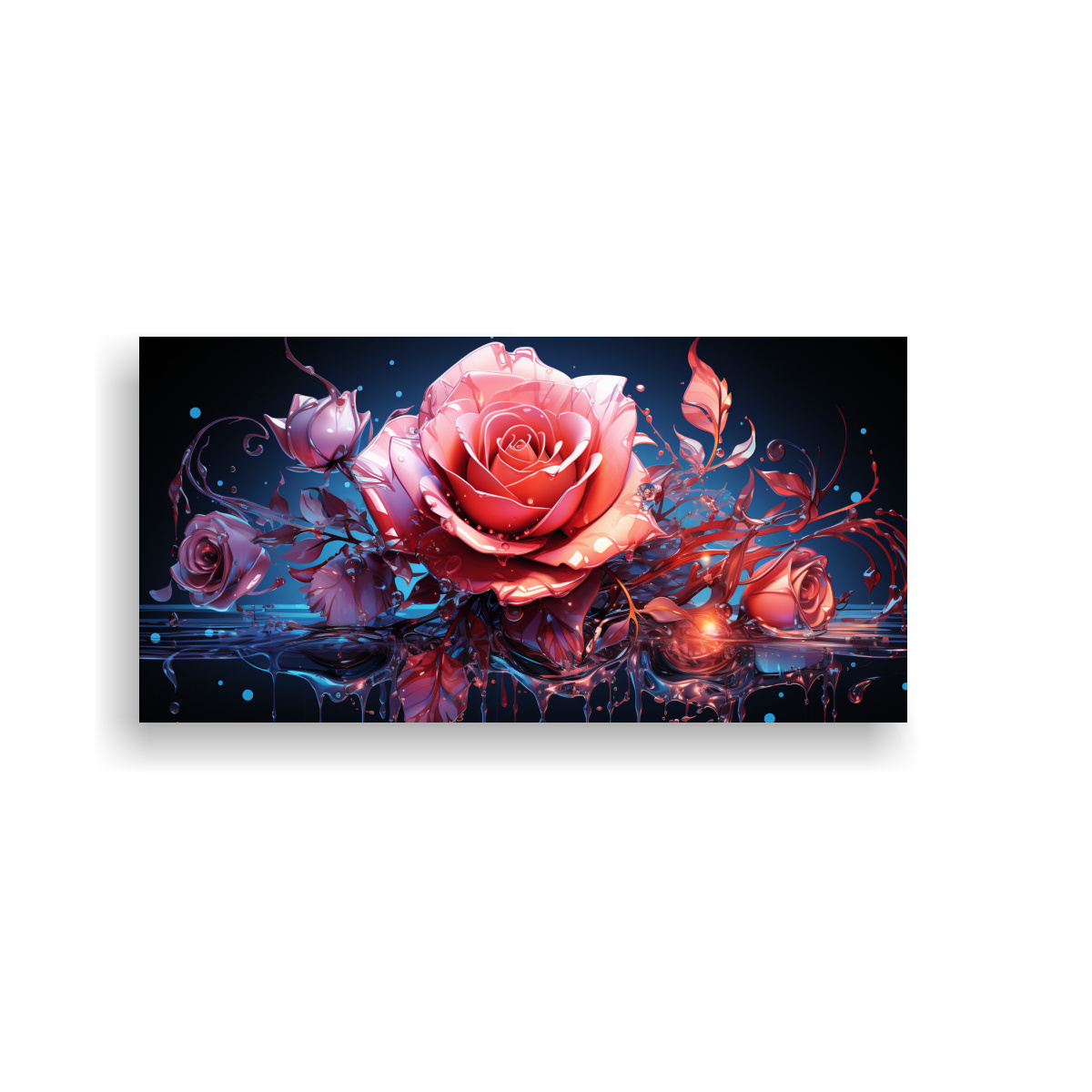 pinturas-de-decoraci-n-tribal-con-disoluci-n-de-rosa-ne-n-rectangular-en-agua