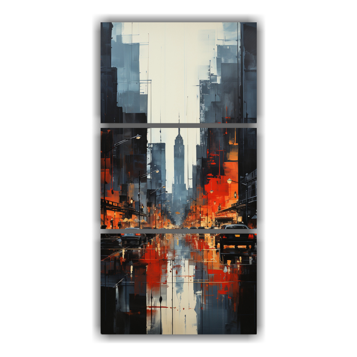 pinturas-de-pared-abstractas-con-representaci-n-de-paisajes-urbanos-en-tonos-de-tres-artes