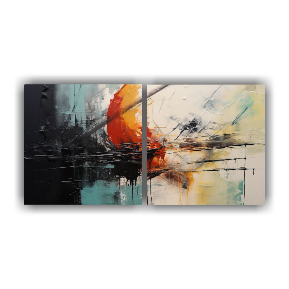 pinturas-decorativas-abstractas-amarillo-azul-y-rojo-set-de-2