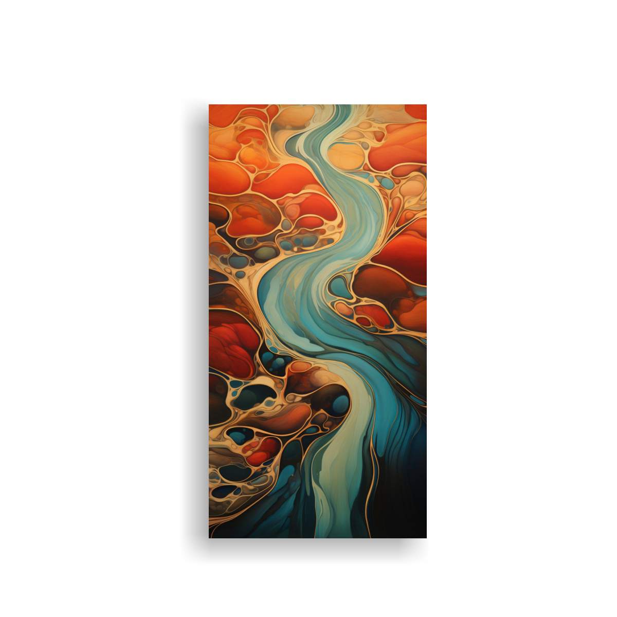 pinturas-decorativas-abstractas-con-flujo-r-tmico-de-corrientes-del-r-o