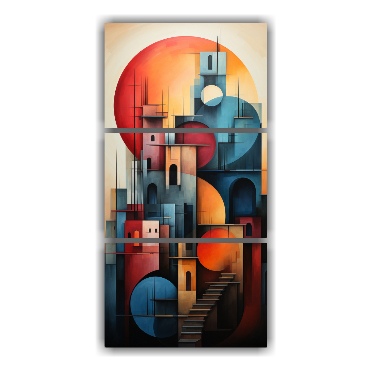 pinturas-decorativas-abstractas-con-patr-n-m-gico-intenso-en-tres-cuadros