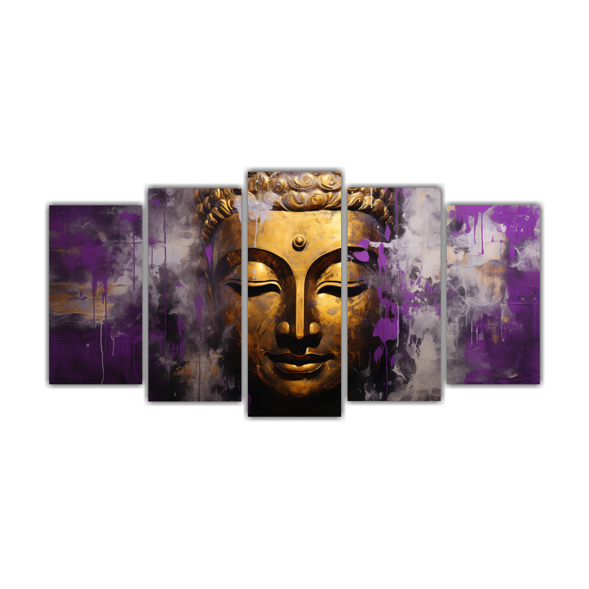 pinturas-decorativas-abstractas-de-aceite-de-rostro-de-buda-en-estilo-dorado-y-morado-conjunto-de-5-artes-calidos-equilibrio