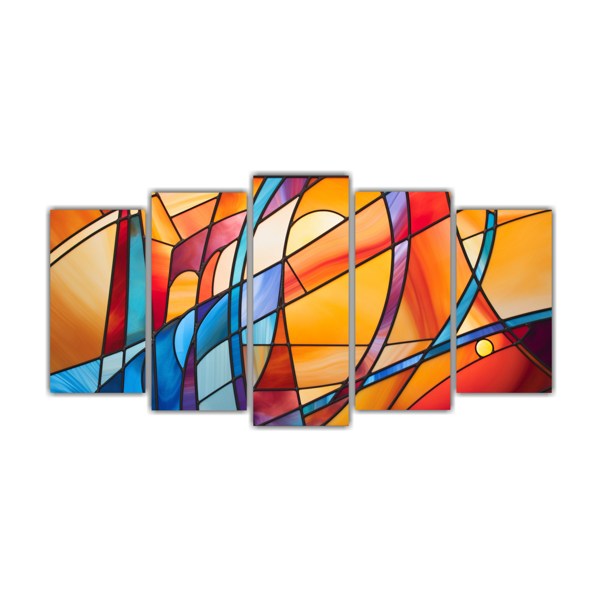 pinturas-decorativas-abstractas-de-intensa-profundidad-en-el-estilo-de-vidrieras-cinco-cuadros-patron