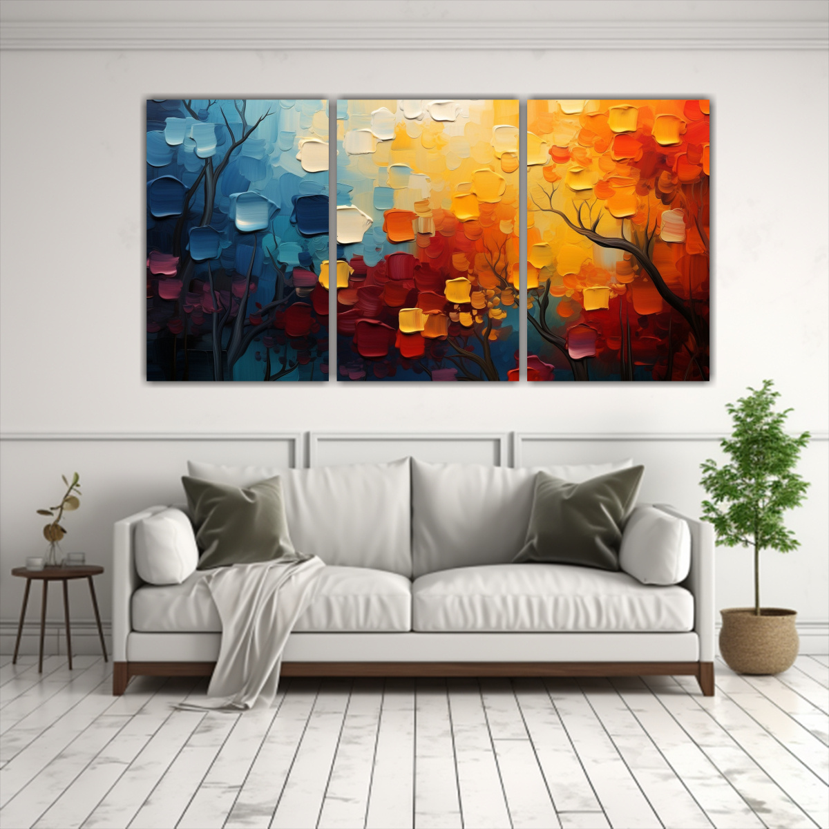 pinturas-decorativas-abstractas-tr-ptico-vanguardia-equilibrio-bosque-1