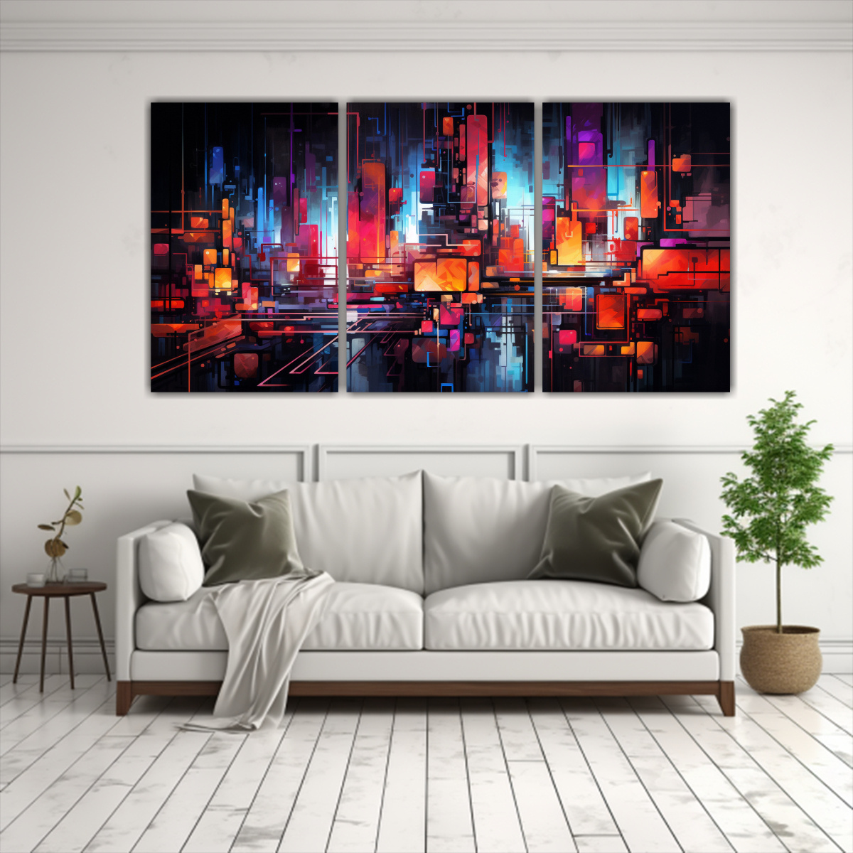 pinturas-decorativas-alegres-de-lienzo-con-interpretaci-n-abstracta-de-una-metr-polis-futurista-1