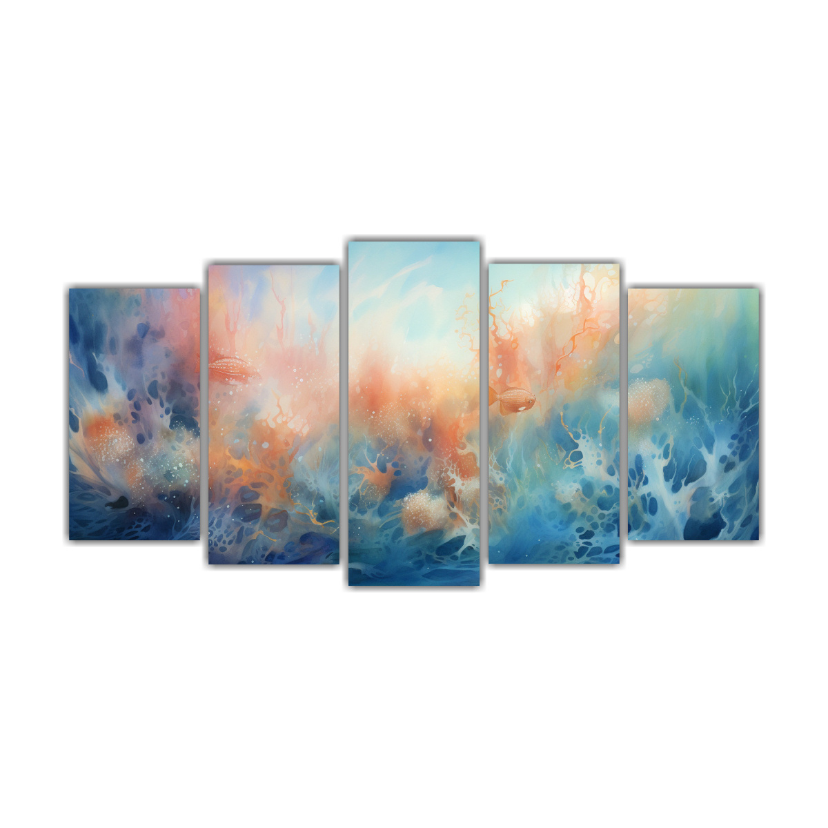 pinturas-decorativas-cl-sicas-de-escena-submarina-suave