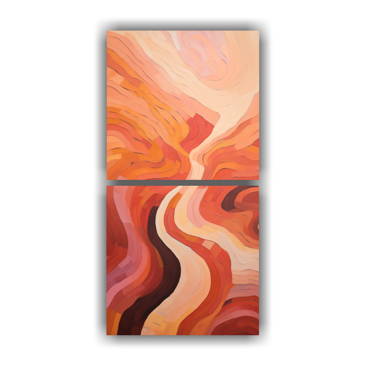 pinturas-decorativas-con-asombroso-dise-o-de-patrones-abstractos-giratorios-en-c-lidos-tonos-des-rticos-en-dos-lienzos-de-tela