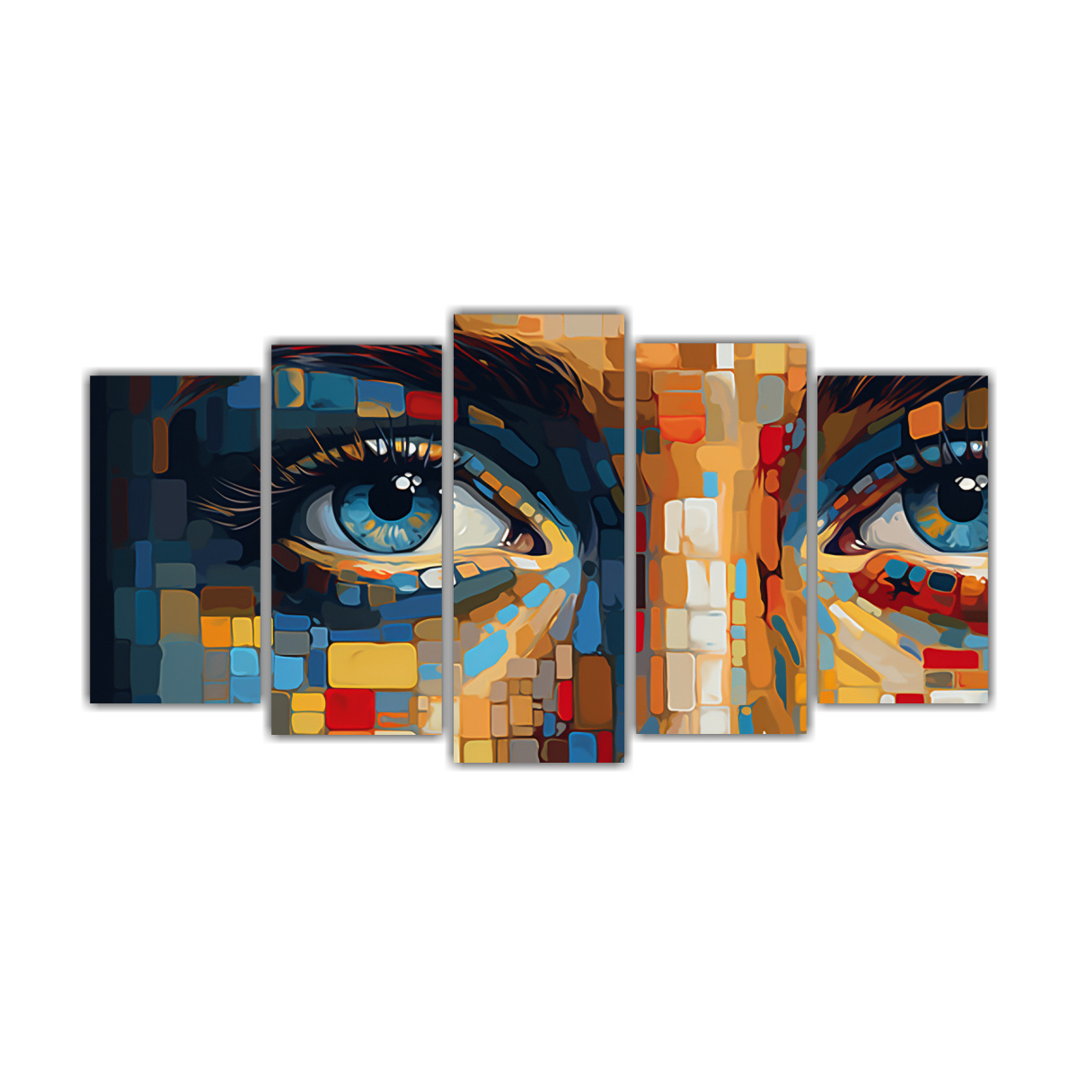 pinturas-decorativas-con-detalles-abstractos-de-rostro-en-p-xeles