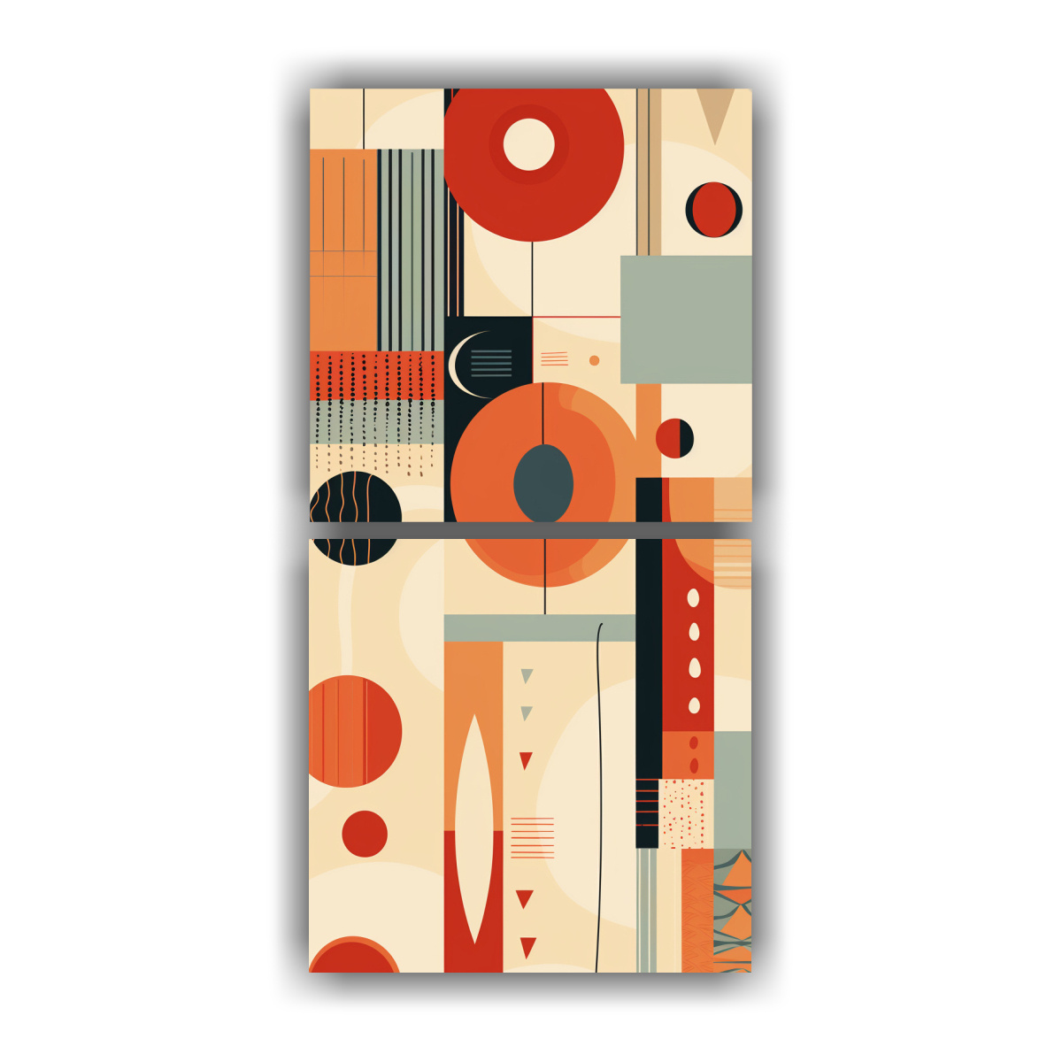 pinturas-decorativas-con-estilo-bohemio-y-abstracto-de-mediados-de-siglo-con-patrones-geom-tricos-inspirados-en-dos-cuadros-