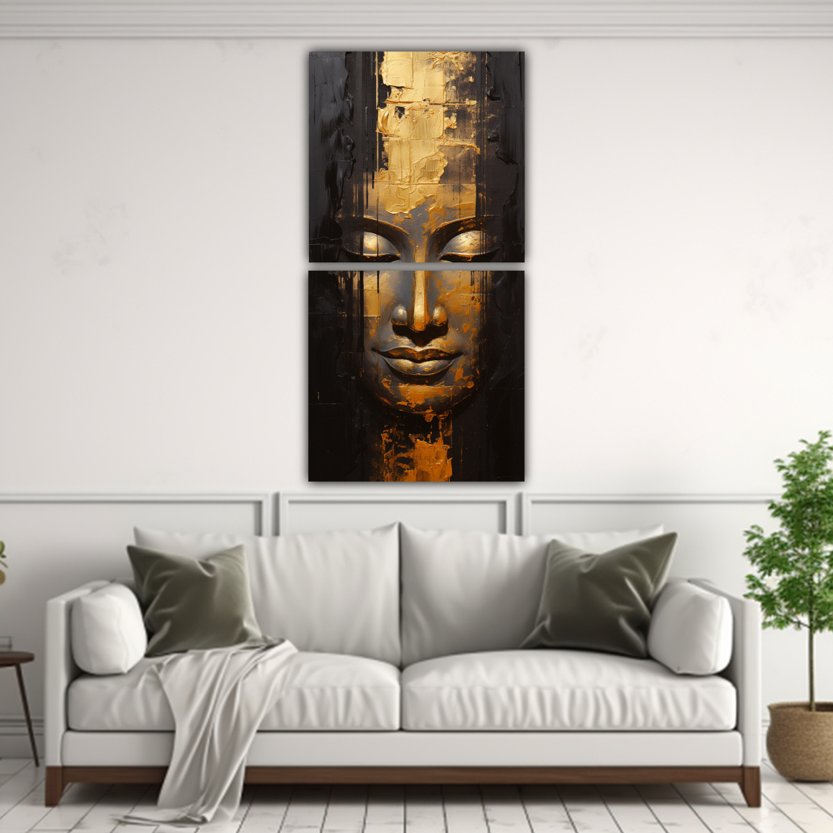 pinturas-decorativas-de-abstracto-estilo-oro-y-negro-con-rostro-feliz-de-buddha-impresos-en-dos-cuadros-1